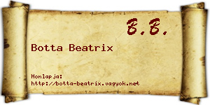 Botta Beatrix névjegykártya